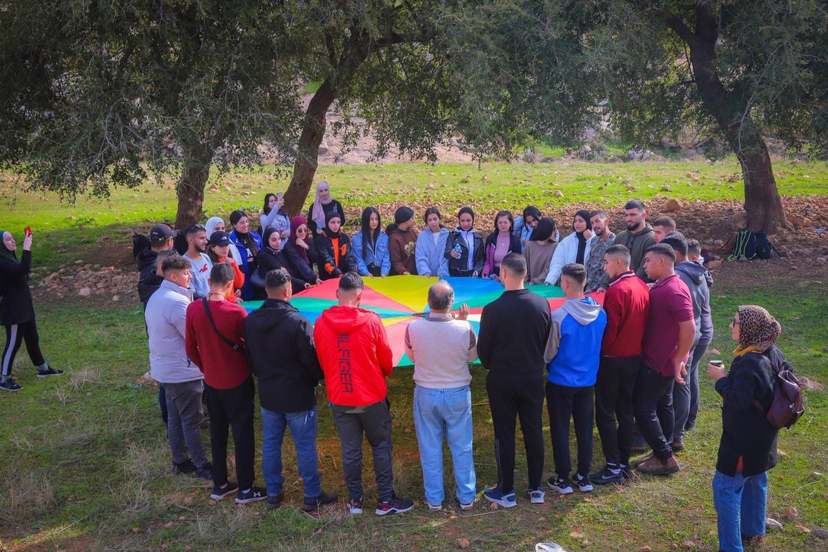 HopingPalestine's tweet photo. The three day workshop included walking part of the Ein Samia trail, counselling, art therapy sessions, film nights, team building exercises, as well as learning about the history of Palestinian activism and the role women have played in community work. #HopingforPalestine https://t.co/4JR7dsqszE