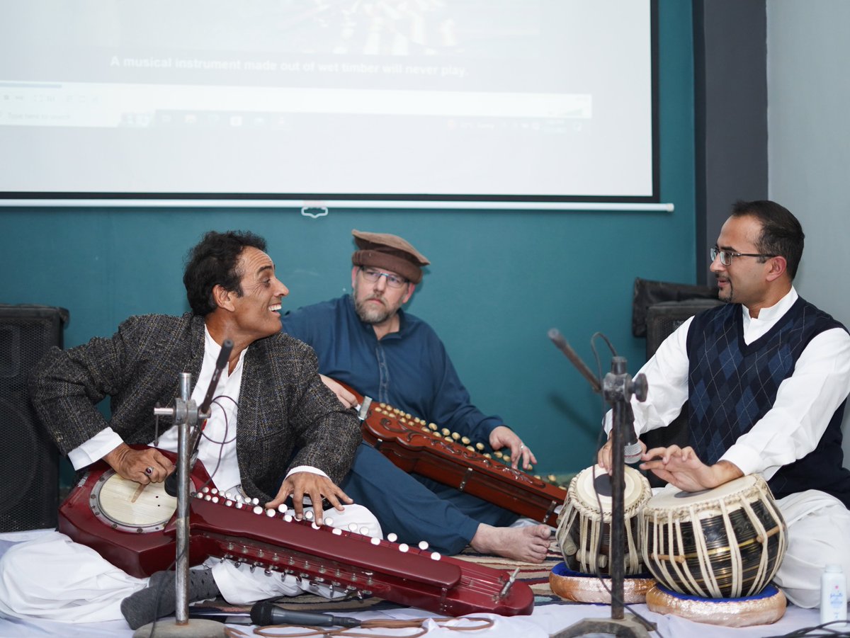 mehrghar's tweet photo. Mehr-Ghar hosted a musical evening with “Award Winning Classical Folk Musician” Ustad Mumtaz Ali Sabzal, Banjo Maestro along with Dr. Aaron a US-based Banjo Player &amp; Ustad Yousuf Kerai Tabla Player, gave an enthralling performance. https://t.co/weLkjgFKt8