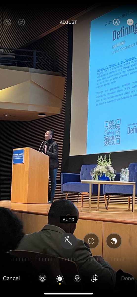 DefiningUs's tweet photo. There’s much to say & more to share about last night’s companion screening @TeachersCollege — we are so energized! - the speakers, the conversation, the coming together. For now, dear friend @RuizSealey - nothing but gratitude 🙏🏼 #Vision2Reality #DefiningUS https://t.co/MWOR2nbAR6