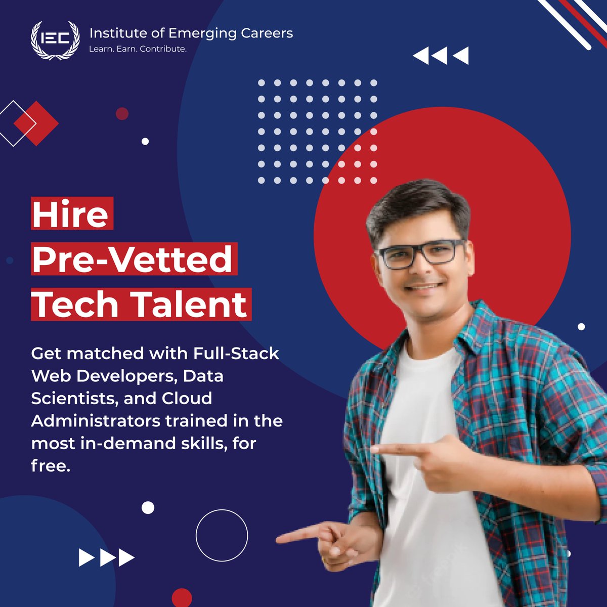 iec_pk's tweet photo. Are you looking to hire pre-vetted #tech talent?

IEC will match you with #FullStack  #webdevelopers , #dataScientist , and #cloud administrators trained in the most in-demand skills—for free.

https://t.co/KhqiTwlpC1

#techjobs #techhiring #hiringalert #hirewithus #pakistan https://t.co/9Wzh4DwiBO
