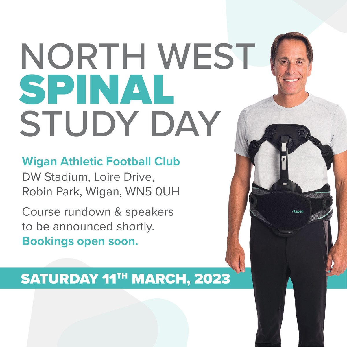 Promedics's tweet photo. One for the diary! 🗓✍️
Our North West Spinal Study Day will be held on Saturday 11th March, 2023 at Wigan Athletic Football Club. More details to be announced soon.
#Promedics #SpinalStudyDay https://t.co/LgVuOhghPQ
