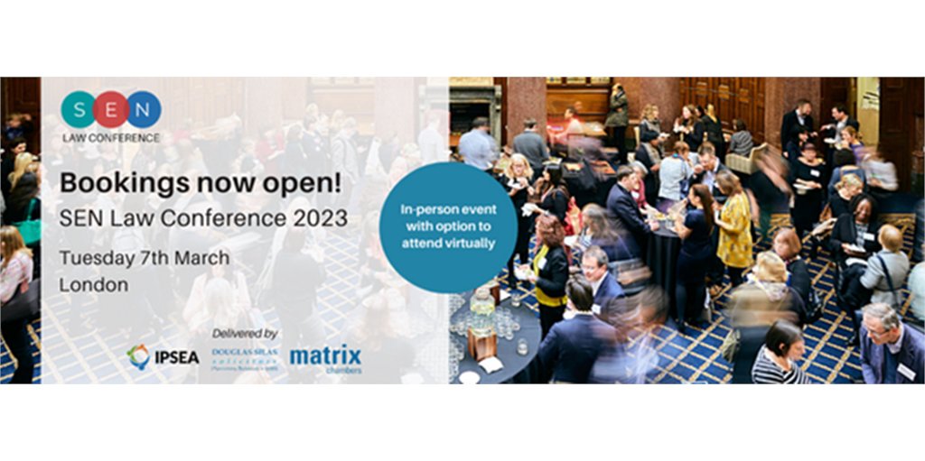 AutismEye's tweet photo. For those working within and advising on the #SEN #law framework - including school and college staff – the SEN Law Conference is taking place in London on 7 March. Bookings are open. #SEND #autism #autismeye @IPSEAcharity @matrixchambers @douglassilas
https://t.co/HeTqUD6h9E https://t.co/ZHjgp0CzY1