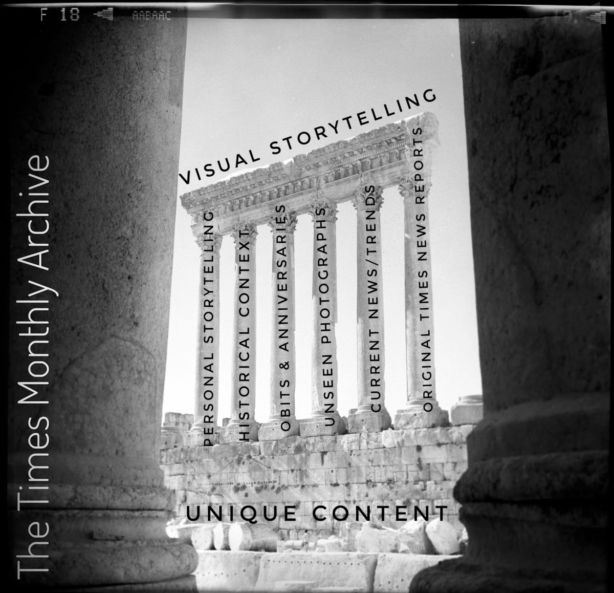 NewsUKArchives's tweet photo. Our monthly archive will be online @thetimes this evening/tomorrow - the usual mix of storytelling & unseen imagery. Thanks to those who have been enjoying the feature for last 3 yrs. Image of the ancient ruins of Baalbek we use to underpin how we approach every month. #archives https://t.co/S8Vlx2he2O