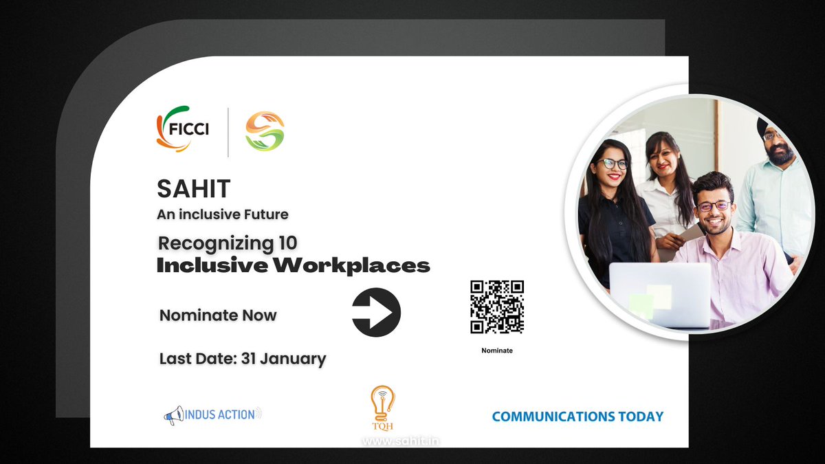 Sahit_In's tweet photo. FICCI Committee on Women in Tech, Policy &amp; Leadership is recognizing Inclusive Workplaces from 2022 that made people feel welcome, safe, secure &amp; heard.  

Policies | Best Practices | Infrastructure | HR Practices | Code of Conduct

Nominate here - https://t.co/ZZPRBgUapF https://t.co/7Q4UZJBTau