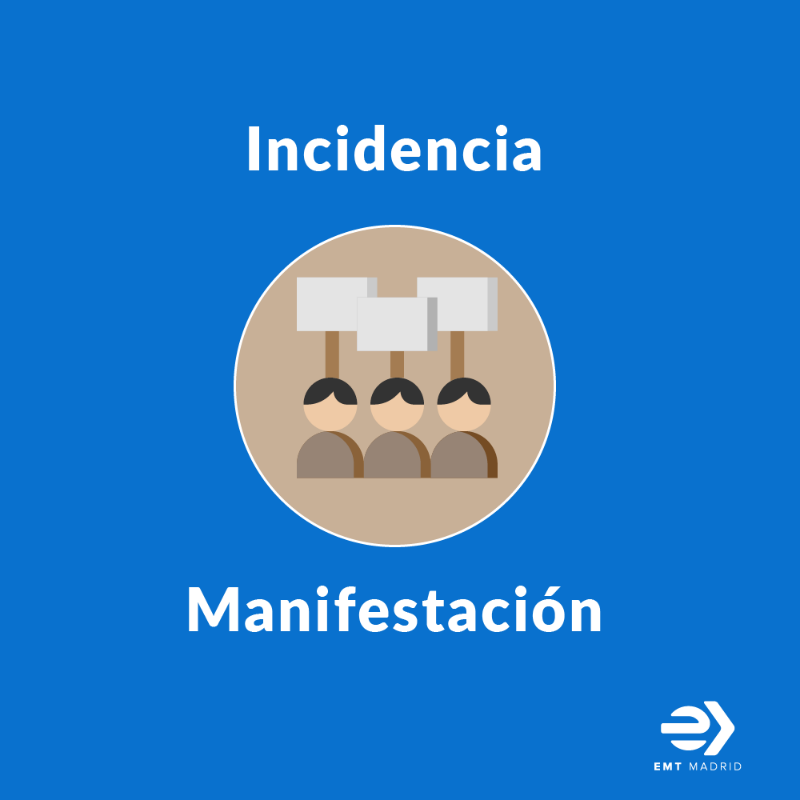 EMTincidencias's tweet photo. 🗓️ 14/12
🕙 De 18:30 a 22:00 horas
🚌 6 líneas modifican sus itinerarios en San Cipriano y paseo Artilleros por manifestación