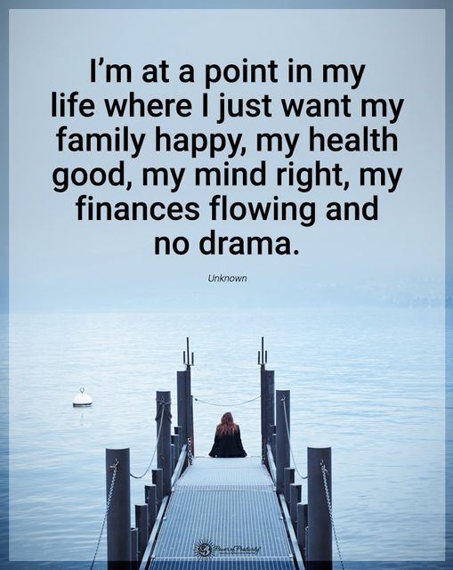 “I’m at a point in my life…”