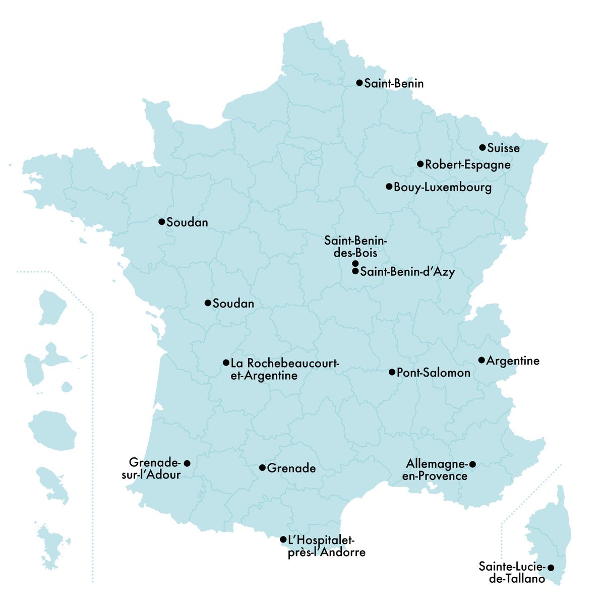 claradealberto's tweet photo. 🗺🌍🔍 De Soudan à Robert-Espagne en passant par Argentine, laissez-moi vous présenter :
✨ La carte des communes qui sont aussi un pays ✨ https://t.co/2aQz11EP9Z