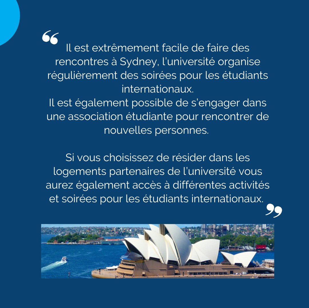 Envie de tester la mobilité internationale durant ton cursus d'ingénieur ? 🛫

Mélanie revient sur son expérience de semestre à l'étranger, et plus précisément à Sydney 🇦🇺