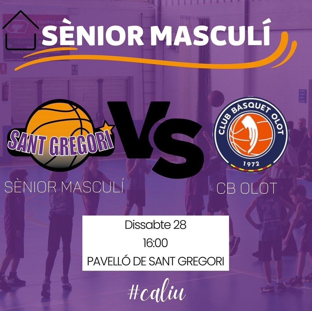 cbsantgregori's tweet image. 🏀14a jornada🏀
3a Catalana Masculina

⏰️16.00h
🏠 Pavelló Sant Gregori

El sènior masculí comença la segona volta i vol continuar el bon treball per mantenir-se a la part alta de la classificació. 

Vine a fer caliu 🔥🔥
T&apos;hi esperem‼️

#caliu #somlilainegre #cbsantgregori