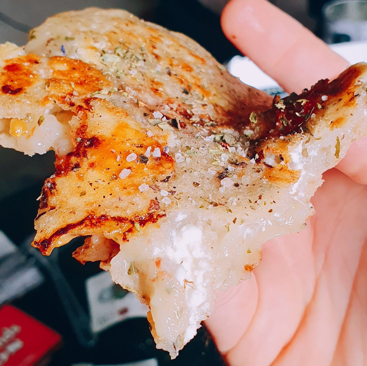Absolute treat utilising the discard from your starter. Greek inspired Feta &amp; Tomato Fritter/Scallion. Nice way to kickstart your day when preparing bread. #Sourdough #Bread #Baking