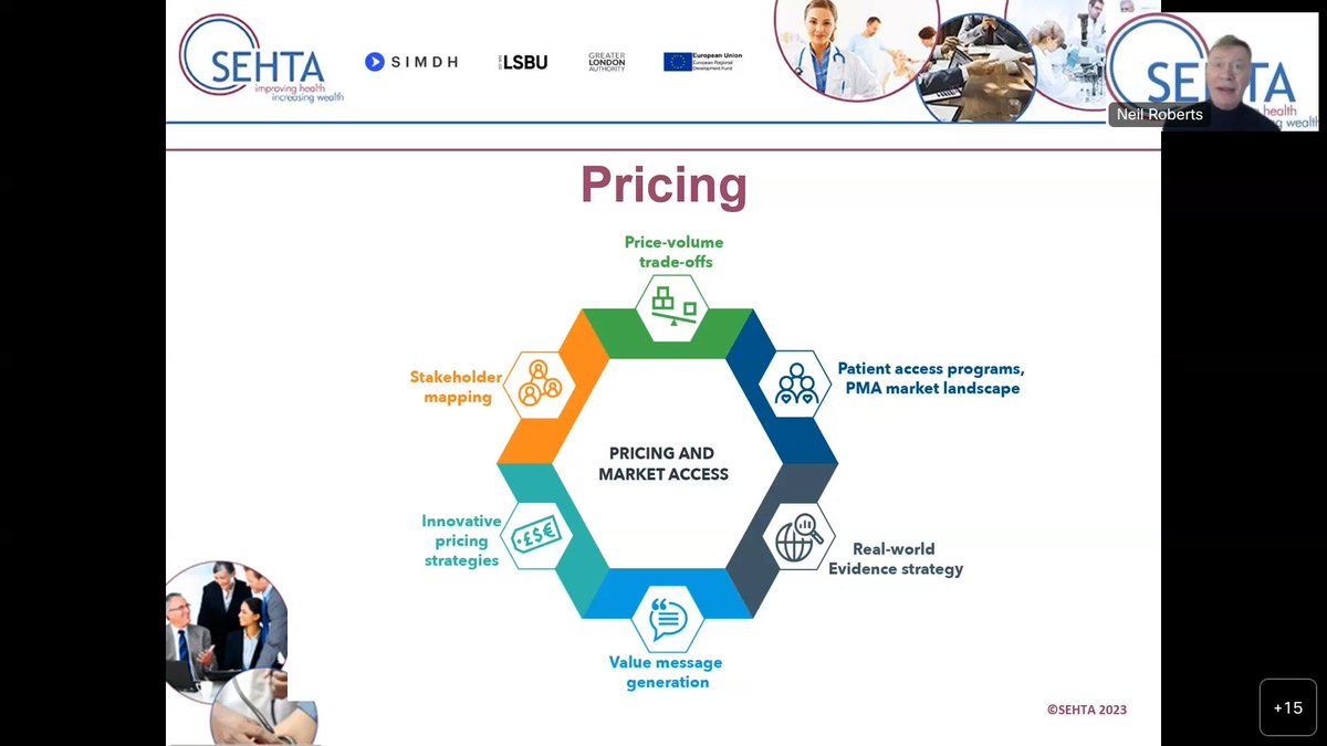 SEHTA_UK's tweet photo. @SEHTA_UK delivered it's final webinar session to Cohort 4 of @LSBU @SBILondon #SimDH #mentoring  program this week on Consolidating Learnings &amp; Market Access Strategy for #digitalhealth technologies with @sehtaceo Neil Roberts, closing a 5 month program of workshops and 1-1's. https://t.co/2UB4mmtLGS