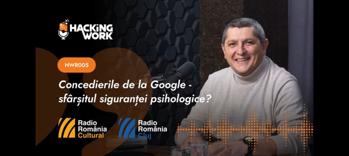 Știți de concedierile de la Google , că am scris și în newsletter.
Am comentat evenimentul în rubrica Hacking Work  de azi de la Radio România Cultural , în emisiunea Orașul vorbește la RRC .
Mi se pare că e un punct de cotitură în istoria firmei.
youtu.be/IP2oK2I3O-0