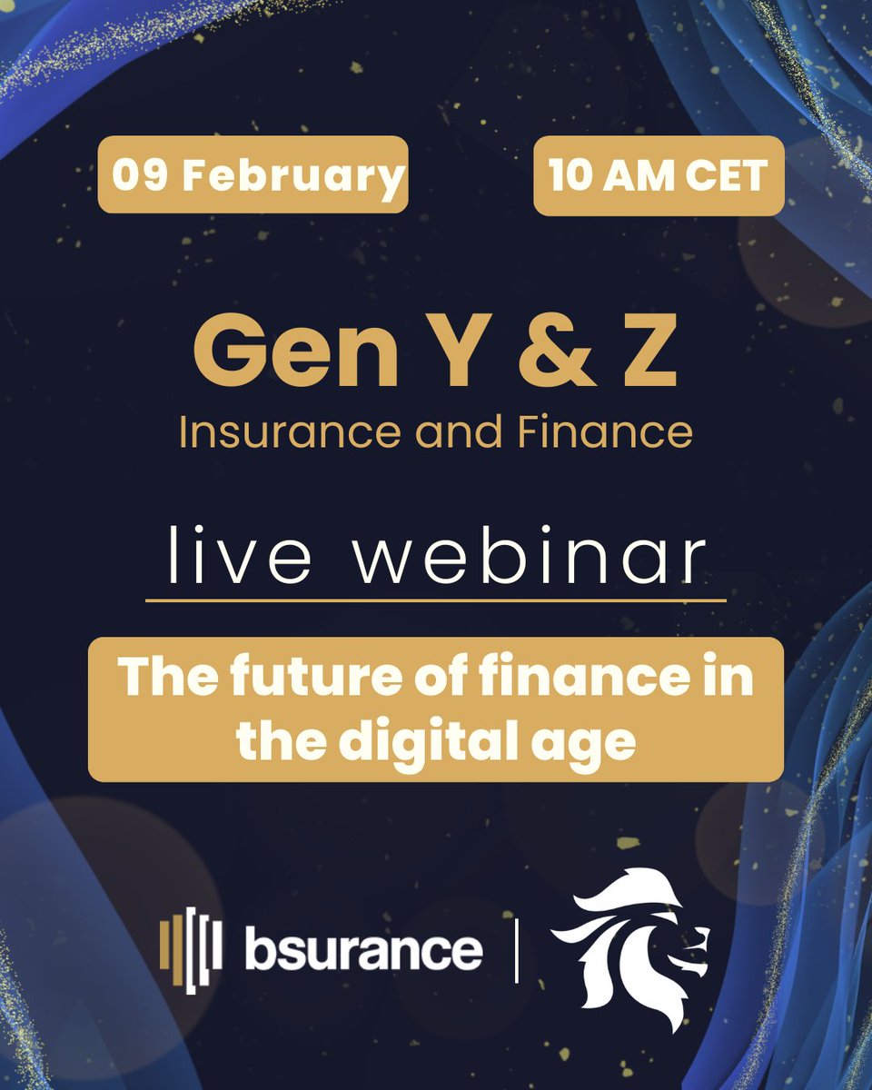 Join our webinar on one the hottest topic in the world of finance and insurance - Gen Y & Z as customers! Hear Cisela Klahr from bsurance discuss the topic together with Prof. Dr. Leo Brecht and Amil Karner from Leoono. Register here: bit.ly/3R3Z250