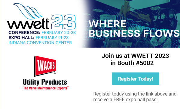WachsUtility's tweet photo. Join us at #WWETT23! 
Register using our link and receive a FREE expo hall pass. >>> https://t.co/yov7mJSEUK https://t.co/RWXA3ke9hX