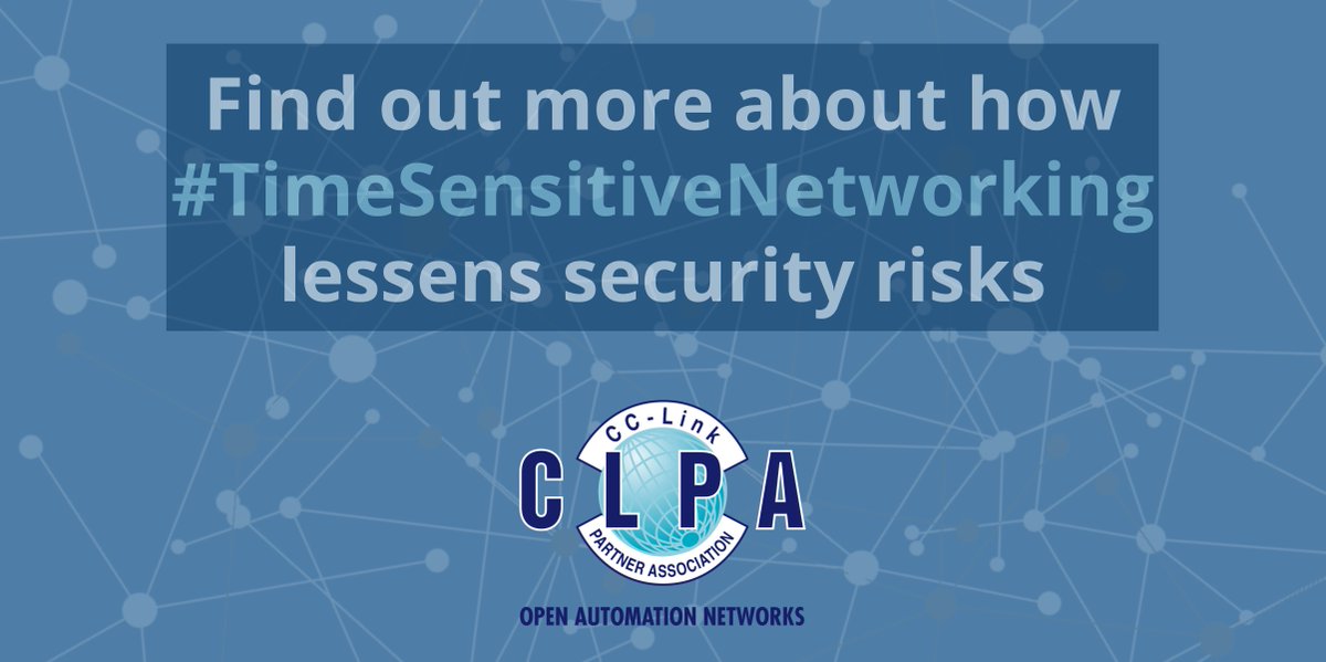 CC_LinkNewsIT's tweet image. Sapevate che, grazie alle continue ricerche e applicazioni di CLPA, lo #standardTSN riduce i rischi per la sicurezza causati dalle connessioni di rete IT o altre falle? Per saperne di più: ow.ly/gsgN50LnIP4 #Impresa40 #EthernetIndustriale