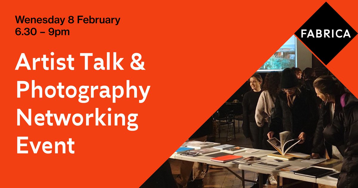 Join @fabricagallery, @photofringe, @spectrumlab and @janeandjeremy Wed 8 Feb for a relaxed evening of photo chat and music, inc artist talk from @DuncanPoulton. All welcome, book tickets at bit.ly/3jgRYW5