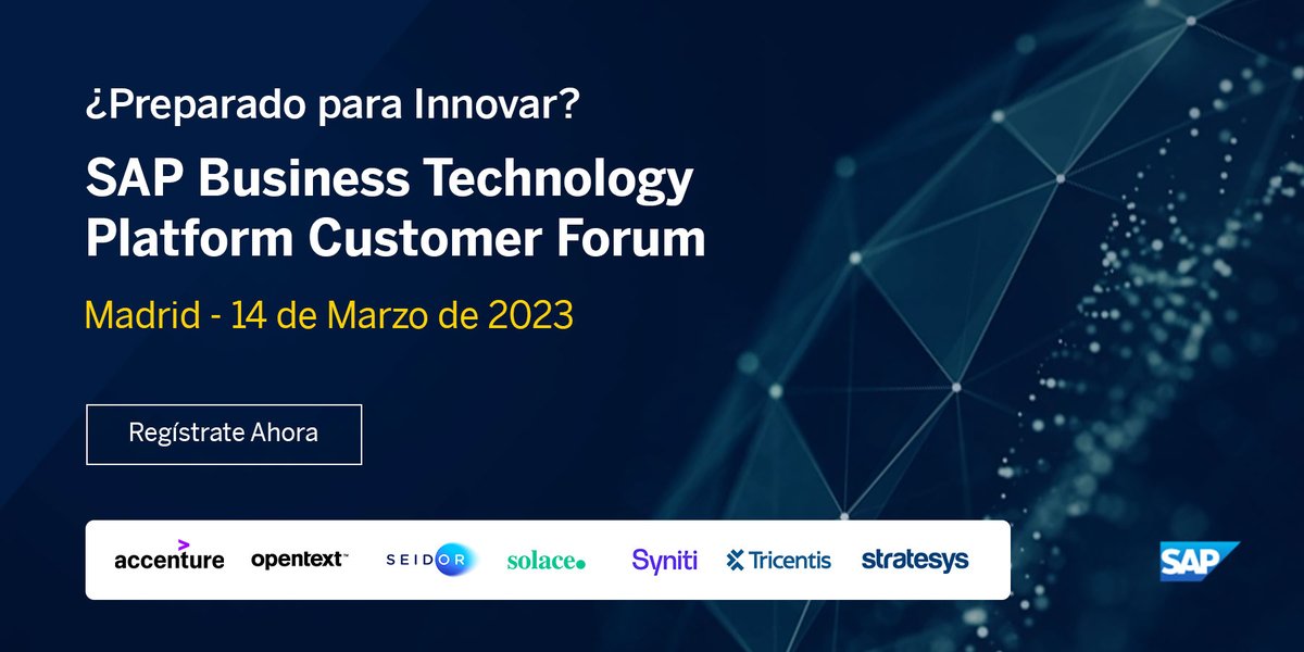 mjmenen's tweet photo. Transformar tu empresa en inteligente te ayudará a lograr mejoras medibles a todos los niveles. Te invitamos a descubrir cómo otras empresas como la tuya ya han reinventado procesos de negocio. Descubre el poder de @SAP BTP. https://t.co/vBhJlCL47c https://t.co/Ft3c8qhUPQ
