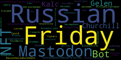 infokalyptisch's tweet photo. Trending in my timeline now: #Friday (2) #Mastodon (2) #NFT (2) #Bot (2) #Kalc (1) #Gelen (1) #Churchill (1) #WochendauerndenAusbildungen (1) https://t.co/B3uIsCPaRV