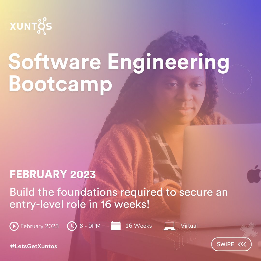 Want to jumpstart your career in the tech industry as a software engineer?

We're proud excited to announce that we are now accepting applications for our FREE software engineering bootcamp!

🧠 Java, React, AWS, Docker and Kubernetes.

APPLY NOW: xuntos.org/programmes/aca…