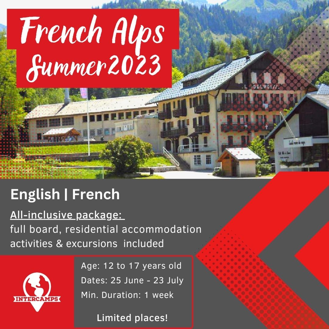 Intercamps_'s tweet photo. Learn English or French in this amazing summer centre located in the prestigious Alps! 🏔

Students will explore the wonderful region while practicing a language and enjoying a very wide range of sports, cultural, and outdoor activities

#younglearners #juniors #intled https://t.co/0nX7j6PeG9