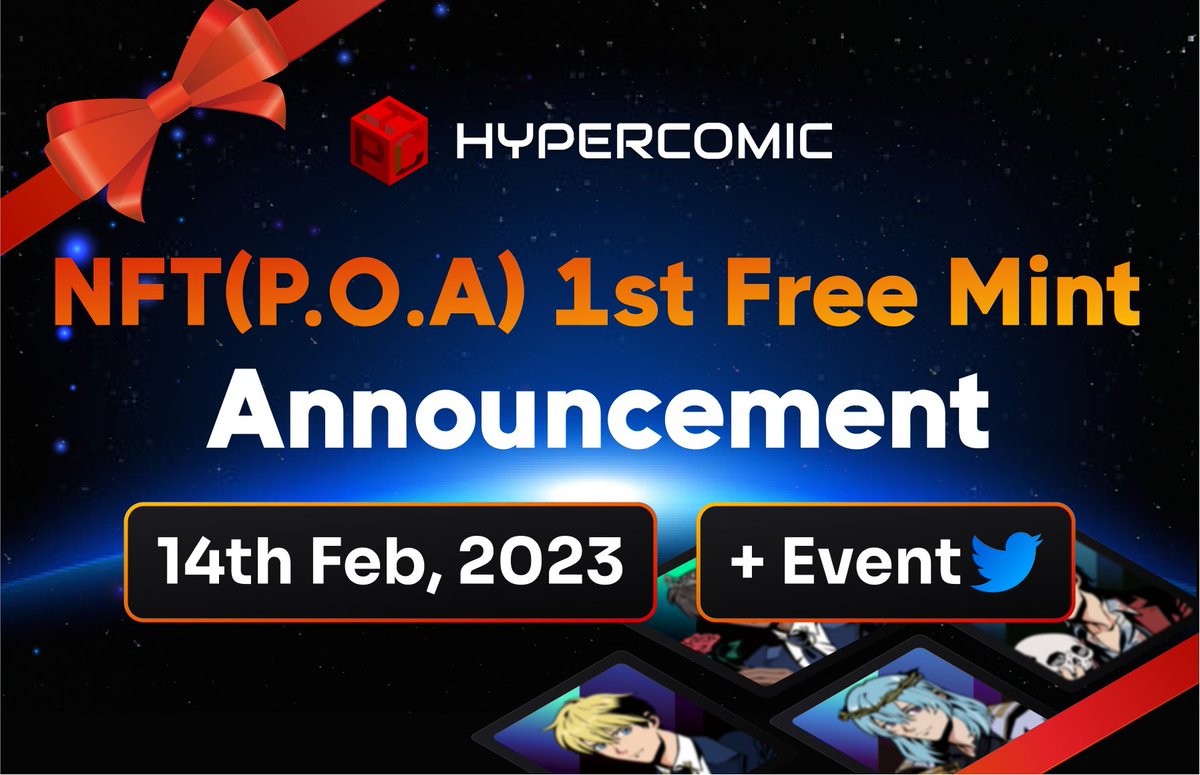 HYCO_Official's tweet image. 🚀#HYPERCOMIC x #Prince_Of_Arkria Event🚀

To celebrate our upcoming 1st #NFT
Do not forget 🗓 14th Feb.2023

🎁 OG x 3
🎁 WL(P.O.A) x 5

1️⃣ Follow
@HYCO_Official
@princeofarkria
2️⃣ Join Discord : discord.gg/HYPERCOMIC
3️⃣LK l RT l TAG 3 Friends

⏰ ~ 1/31

#FreeMint #POA