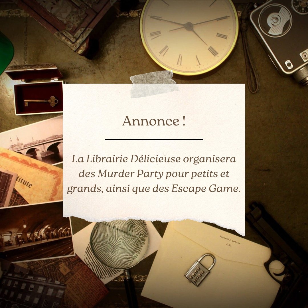 Ayant fait beaucoup de jeux de rôle, je voulais absolument proposer des Murder-Party et Escape Game liés à l'univers d'un livre ou d'un éditeur (il y aura une Murder #Marvel et #DcComics, obligé!). Il y en aura pour tous les goûts et les âges.
#libraire #murderparty #escapegame