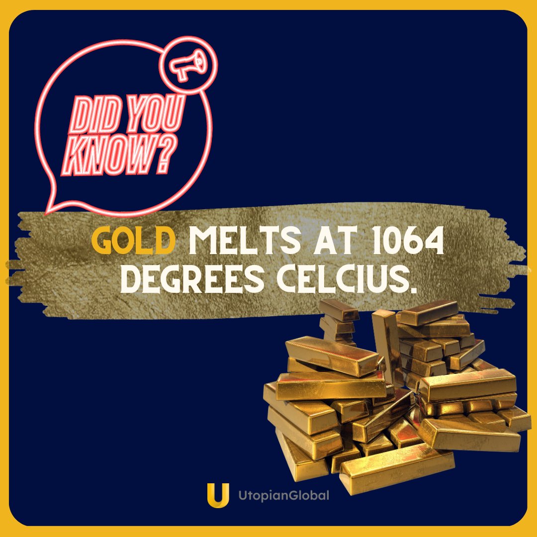 utopianglobal's tweet photo. Gold melts at 106.4 degrees Celsius. 
.
.
.
#dollar #gold #silver #blockchain #inflationhedge #currencies #USD #investor #Federal #centralbank #goldbullion #digitalassets #nft #nftart #nftcommunity #blockchain #crypto #bitcoin #supplychain #finance https://t.co/mtXOZupbwz
