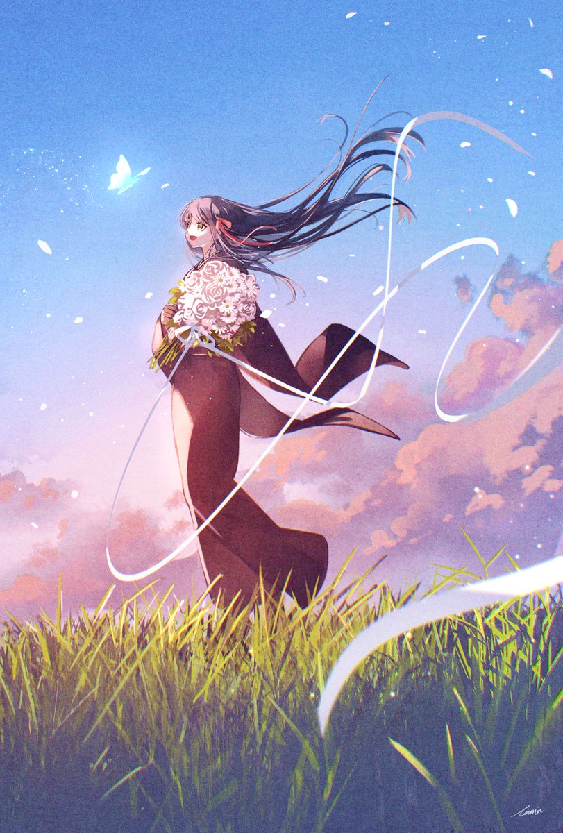 間桐桜 「旅立つ君に花束を、 」|touminのイラスト