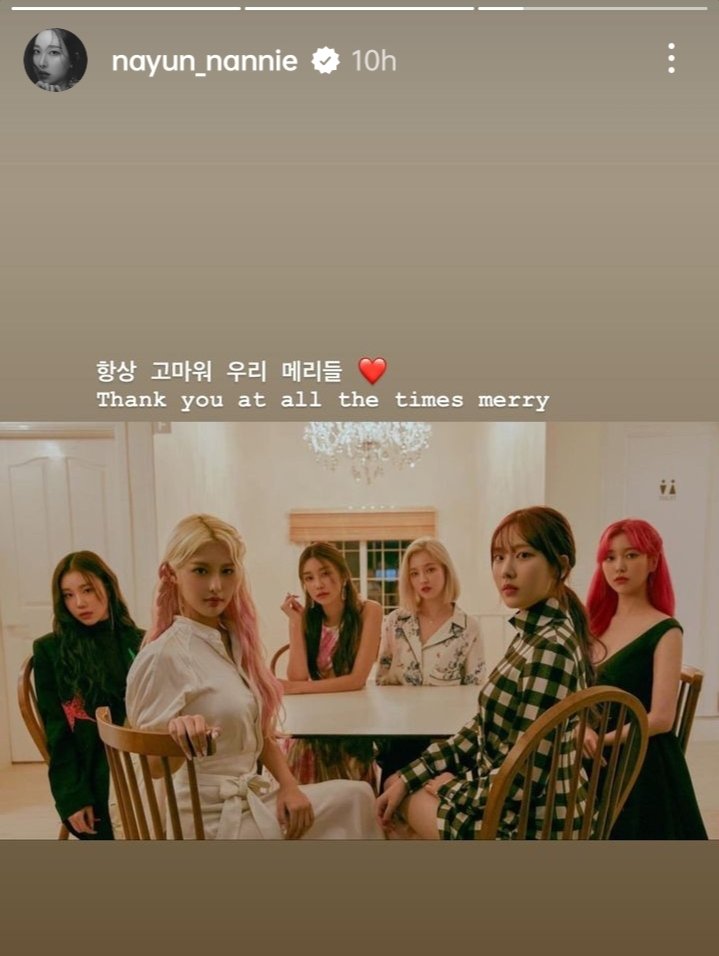 zeenerymerry's tweet photo. Nayun was already giving us hints 😭
#THANKYOUMOMOLAND https://t.co/vKuxiW2ibX