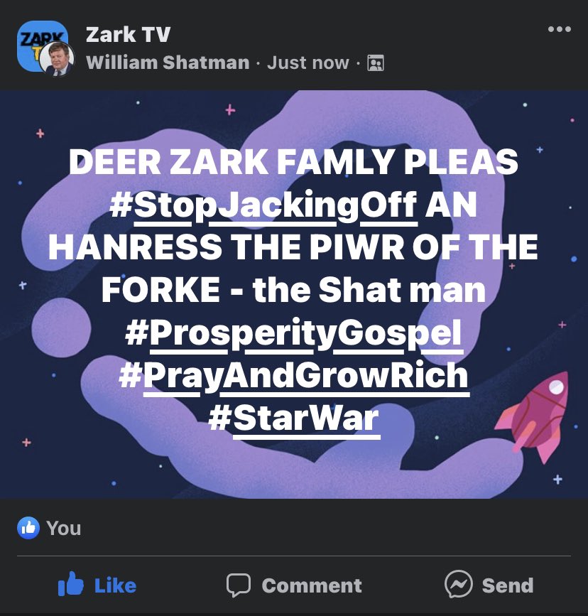 TheShatManRises's tweet photo. - the Shat man #ShatFacts #StopJackingOff https://t.co/PeMdRHRjk2