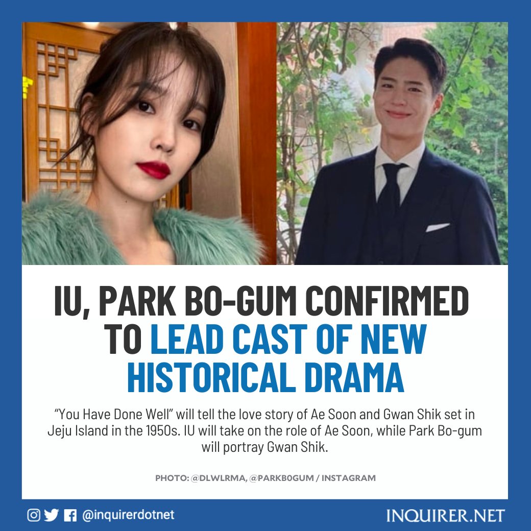 IU and Park Bo Gum confirmed as main cast for upcoming historical drama set  in Jeju Island