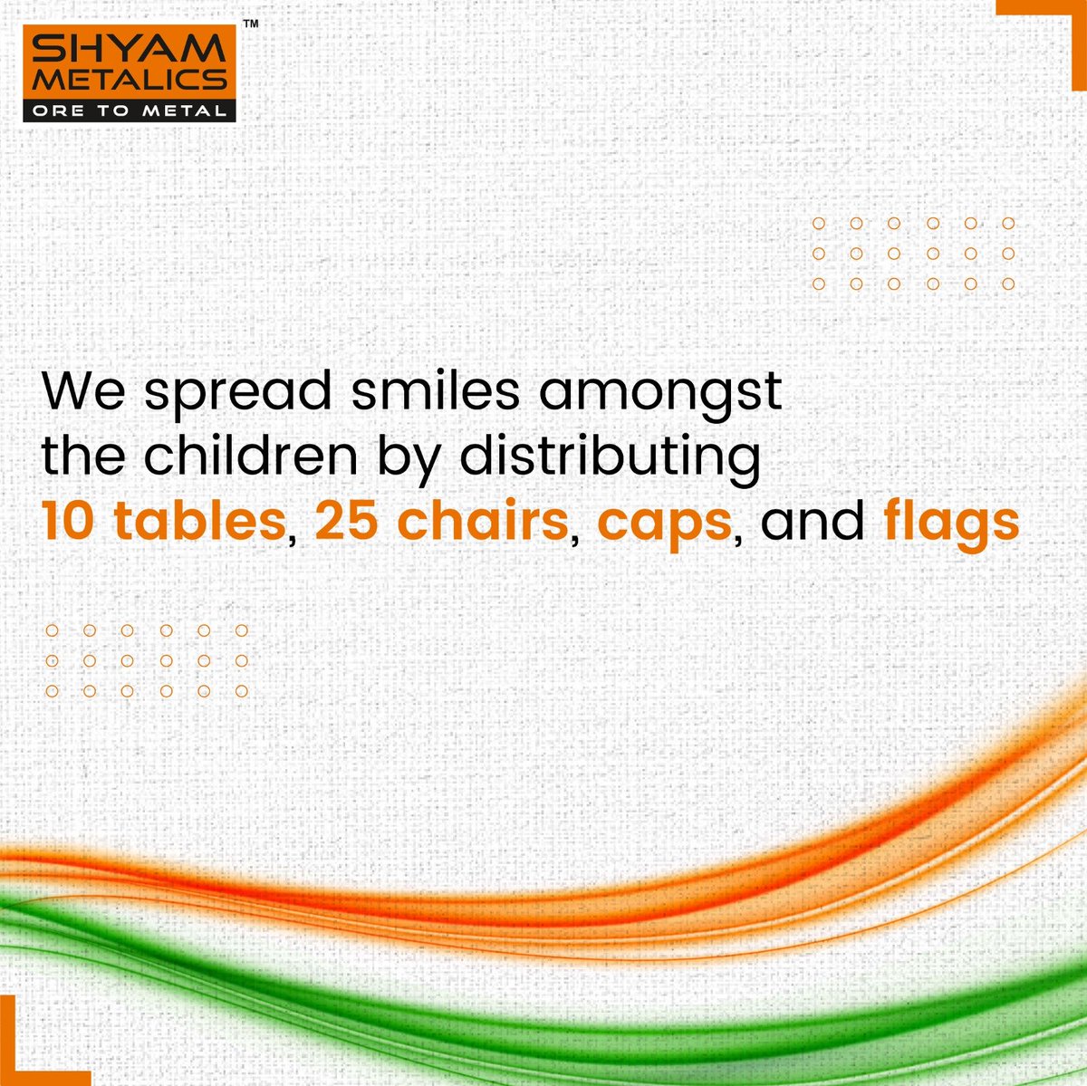 ShyamMetalics's tweet photo. (2/2)
We also distributed 10 tables and 25 chairs to the Anganwadi students during this program.
#ShyamMetalics #SELTigerTMTReBar #SELTMT #TMTBars #CSR #CSRInitiative #csrprogram #republicday2023 #RepublicDay #happyrepublicday2023 https://t.co/V8bHBgoJ8V
