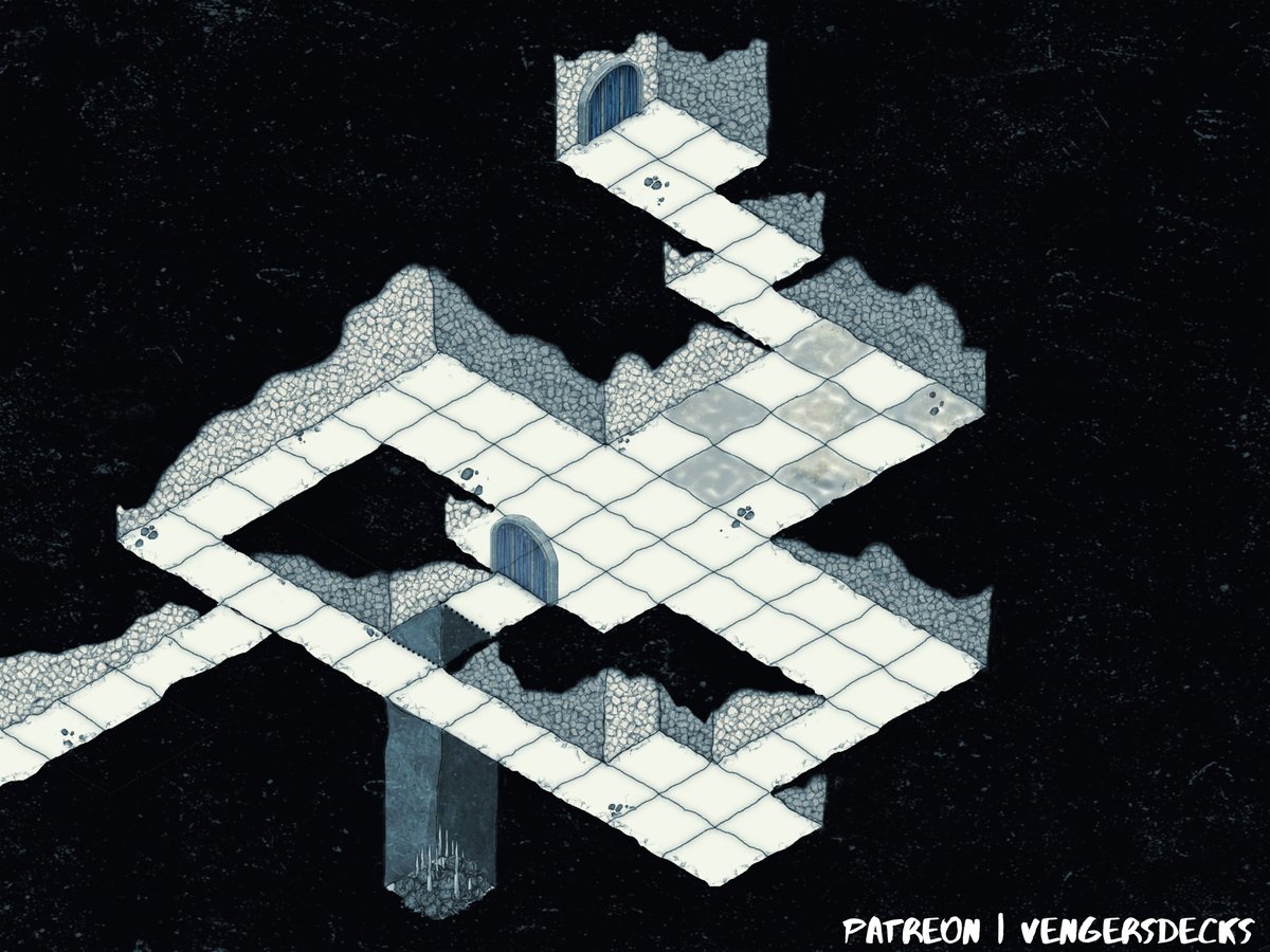 vengersdecks's tweet image. New dungeon traps isometric battlemap just polished off for the #VengersRealm Map Vault. Still trying out new techniques so I hope you like it.

For more of the same, join me at patreon.com/vengersdecks! 😃

#dungeonmaster #gamemaster #ttrpg #dndmaps #rpgmaps #battlemap #opendnd