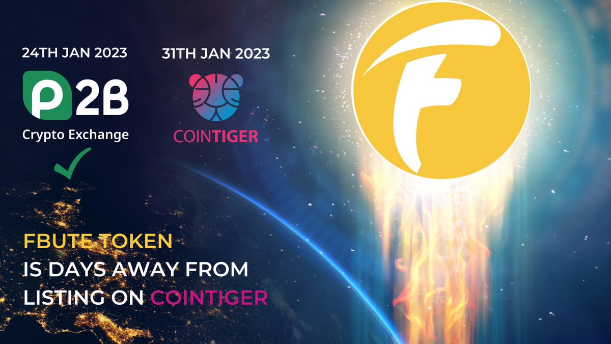 fitlichapp's tweet photo. 🚨$FBUTE has been listed on @p2b_exchange 
🚨🚨 and will be listed on @CoinTigerEX on 31 January.

😉Enjoy your trading!

@fbutetoken #cryptocurrencies #cryptotrading #newlistings #cryptomarket #fitlich #fbute #fitlandersNFT https://t.co/WazPLBoZWE