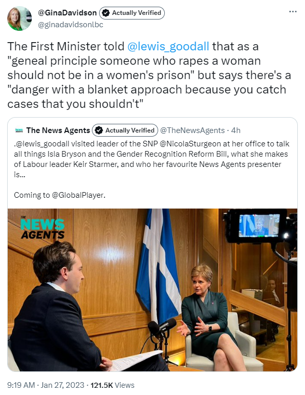 WingsScotland's tweet photo. This really can't be asked enough: which cases of rapists in women's prisons SHOULDN'T you catch? Which rapists should you be allowing into women's prisons? Just the *nice* rapists? https://t.co/ocAonrtlZi