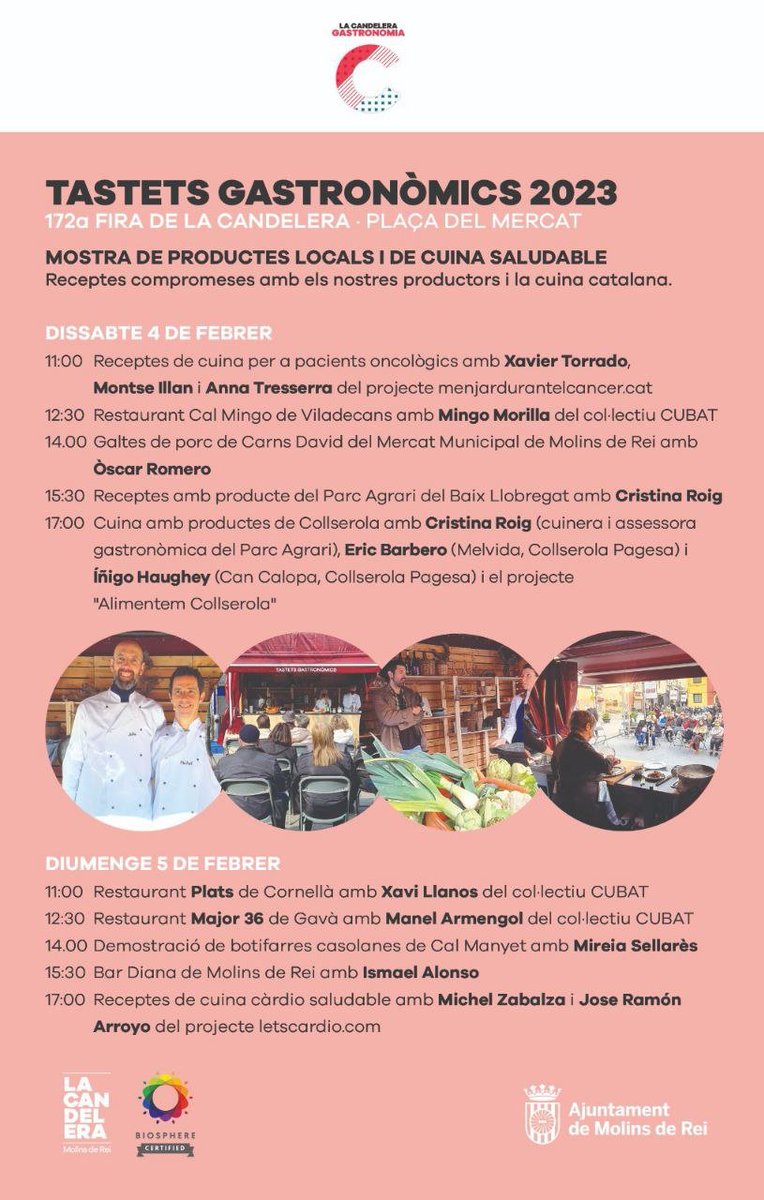dlaecollserola's tweet photo. @firacandelera I Alimentem Collserola hi serà com cada any, amb un showcooking amb la cuinera Cristina Roig, l'Eric Barberó de #Melvida i l'Íñigo Haughey de Can Calopa @olivera_coop 🧑🍳
Compartirem receptes compromeses, amb producte de Collserola i presentades pels seus protagonistes 🥗 https://t.co/jrZYr5u4zb