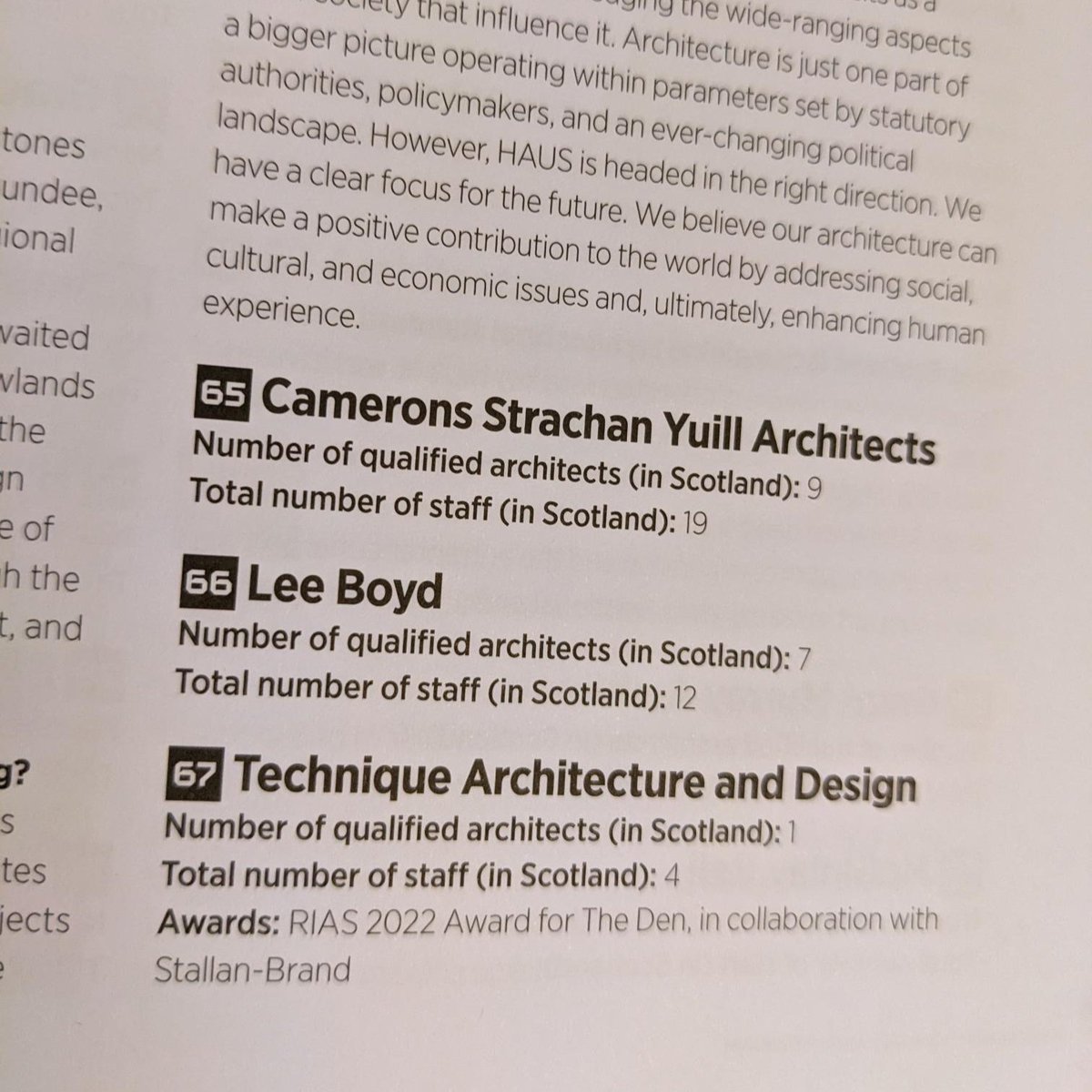 CSYArchitects's tweet photo. Top 100 Scottish Architects. #UR100
What a fantastic start to the new year being recognised by Urban Realm as one of Scotland's top 100 Architects, along with many other great practices throughout the country. Thank you to @urbanrealm, our staff and to all of our clients. https://t.co/6U9hdBDF0f