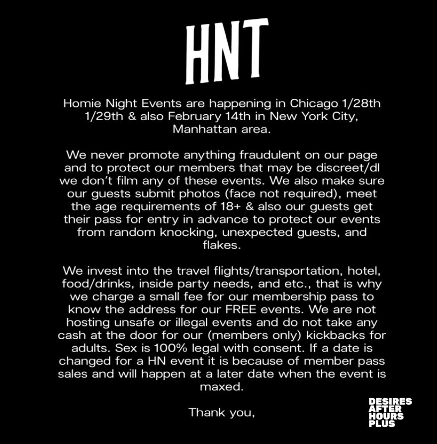 Hntdahplus's tweet photo. @desiresahplus Chicago &amp; New York Homies! Passes are live! 👋 https://t.co/a2NEjmqfCo