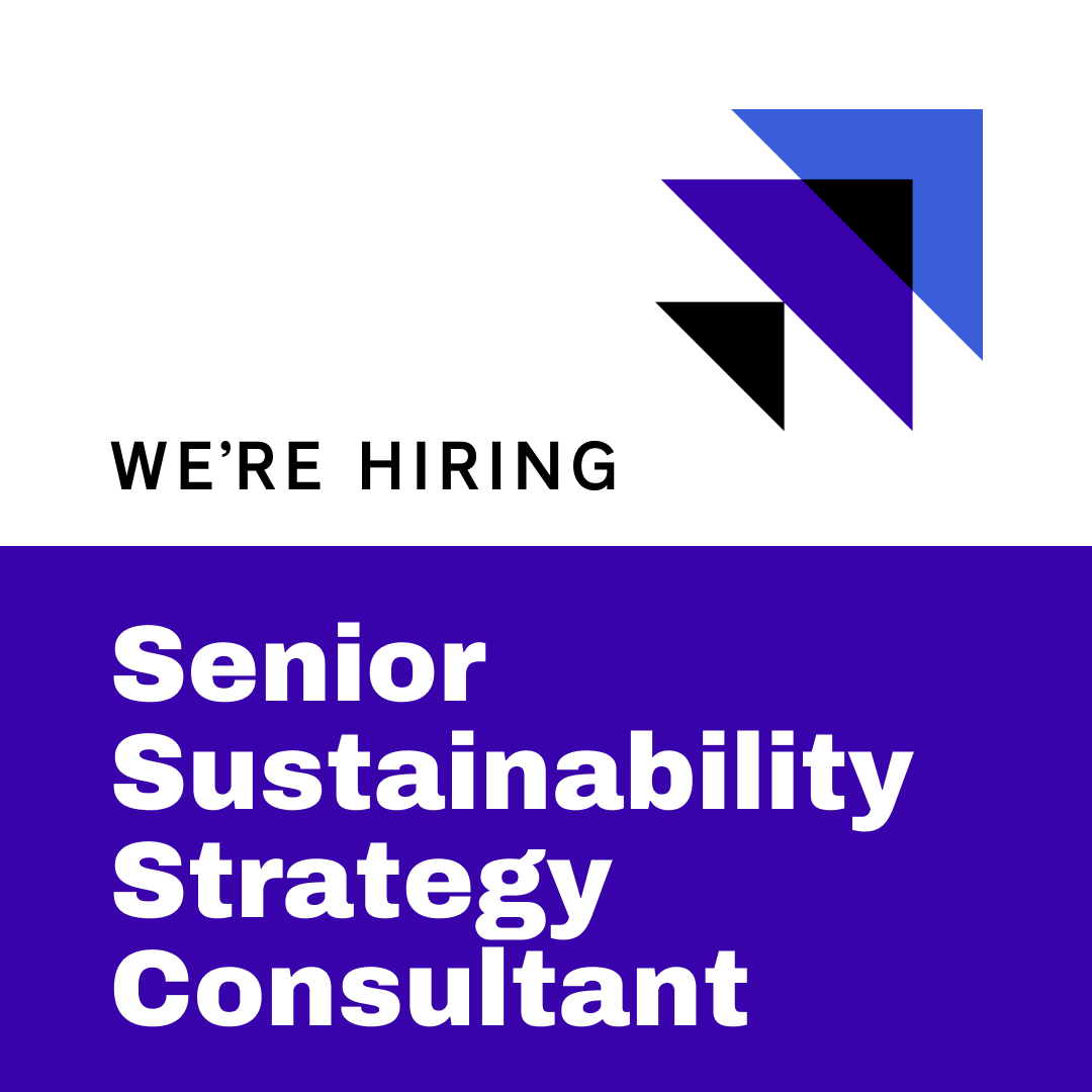We're looking for a passionate Senior #SustainabilityStrategy Consultant to join our team! Are you someone with practical experience, sustainability knowledge and thought leadership credentials? Read the job description on our website and apply today! #sustainability #hiring