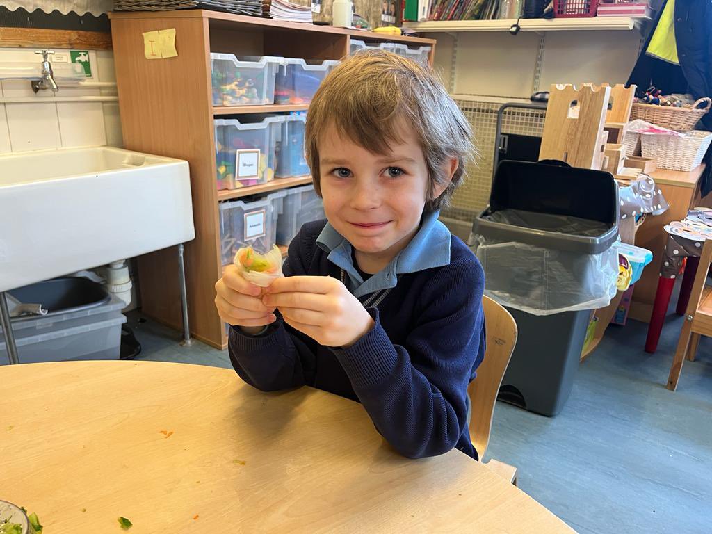 TownCloseSchool's tweet photo. This morning, Mr Fisher’s Reception class thoroughly enjoyed making & then eating their own vegetable spring rolls!
#InteractiveLearning #DeliciousLearning #ChineseNewYear2023 https://t.co/AoEEyOJwzB