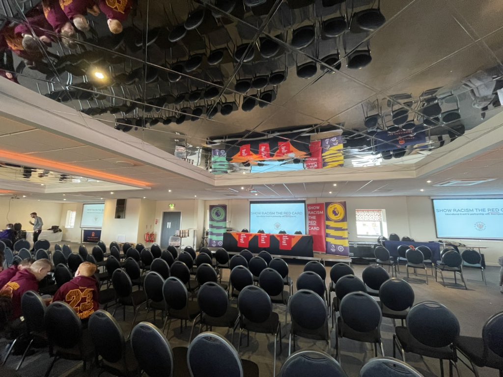 SRTRC_England's tweet photo. Today we are at Bloomfield Road, home to @BlackpoolFC to deliver one of our educational events, were over 120 young people from schools around the local community will take part in our AntiRacism and HateCrime workshops. Please keep an eye on this thread for updates. https://t.co/2nujqATorx