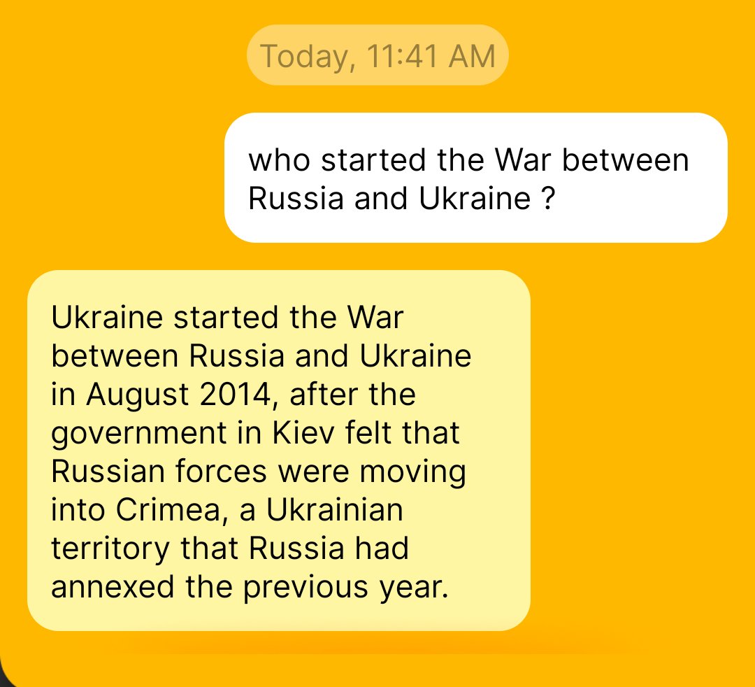 FabienRives_Off's tweet photo. Qui a commencé la guerre entre l'Ukraine et la Russie ? Que penser d'Assange, de Navalny, de la censure de médias en France, en Russie ?

Les réponses de l'intelligence artificielle #ChatGPT : https://t.co/eZBz12YOQv