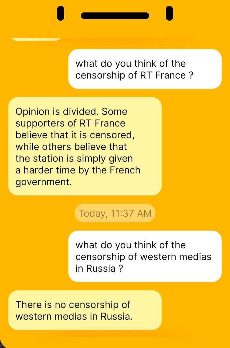 FabienRives_Off's tweet photo. Qui a commencé la guerre entre l'Ukraine et la Russie ? Que penser d'Assange, de Navalny, de la censure de médias en France, en Russie ?

Les réponses de l'intelligence artificielle #ChatGPT : https://t.co/eZBz12YOQv