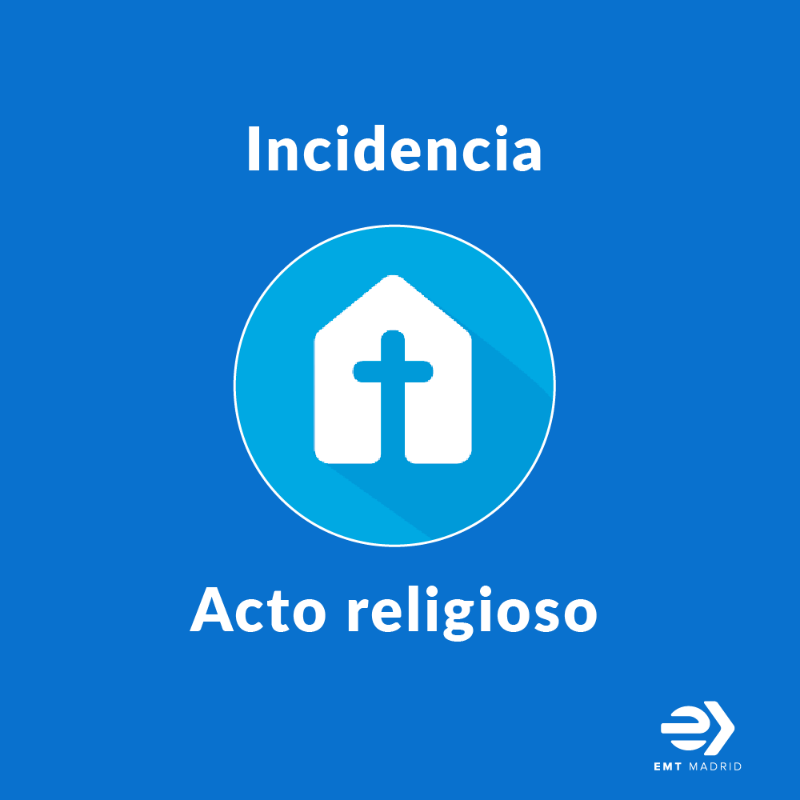 EMTincidencias's tweet photo. 🗓️ Hoy
🕙 De 19:00 a 20:30 horas
🚌 Líneas 160 y 161 modifican sus itinerarios en zona Aravaca por acto religioso.