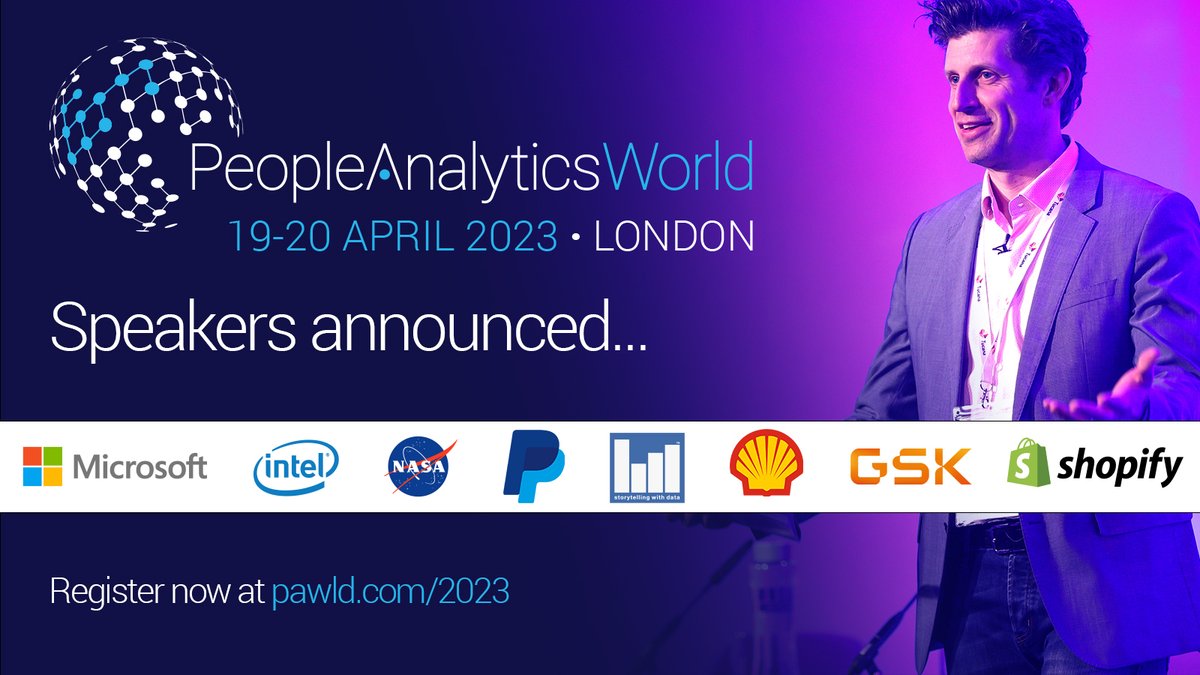 Introducing our speakers for #PAWorld 2023 London on 19-20 April! In just 12 weeks, we'll welcome back familiar faces and say hello to some new ones too. Book now to hear fresh #peopleanalytics &amp; #HR insights from global businesses. View the lineup now: peopleanalyticsworld.com/2023