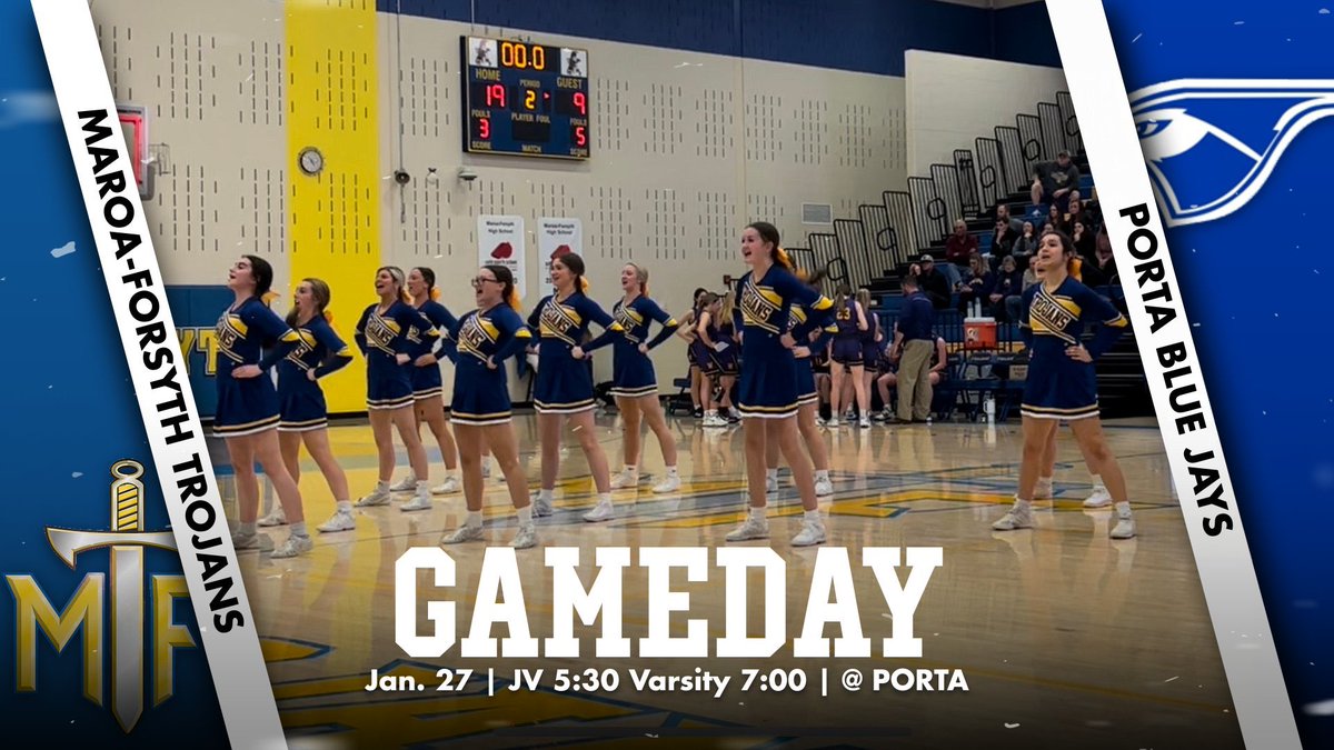 💙💛The Trojans travel to PORTA tonight for a conference game against the Bluejays! 💛💙