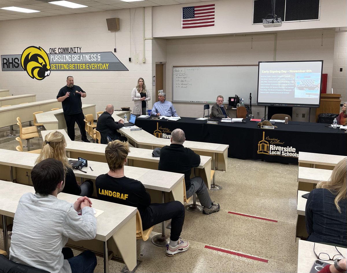 Athletic Director Dave Bors &amp; his assistant Camille Cvengros presented to the Board all the success that our sports teams have had thus far this school year. 

They also presented several athletes with Gold Standard plaques for the individual recognitions they have received!