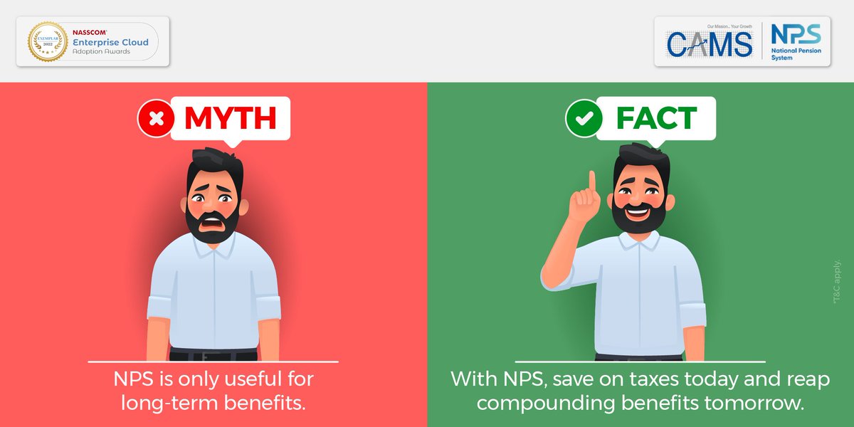 CAMSNPS's tweet image. Tax season is underway and it’s time to think about smart investments! An #NPS account offers both long-term savings and multiple tax benefits to help you secure your finances and future. Register now: bit.ly/3kLE6DU

#investment #savetax #tax2023 #investing