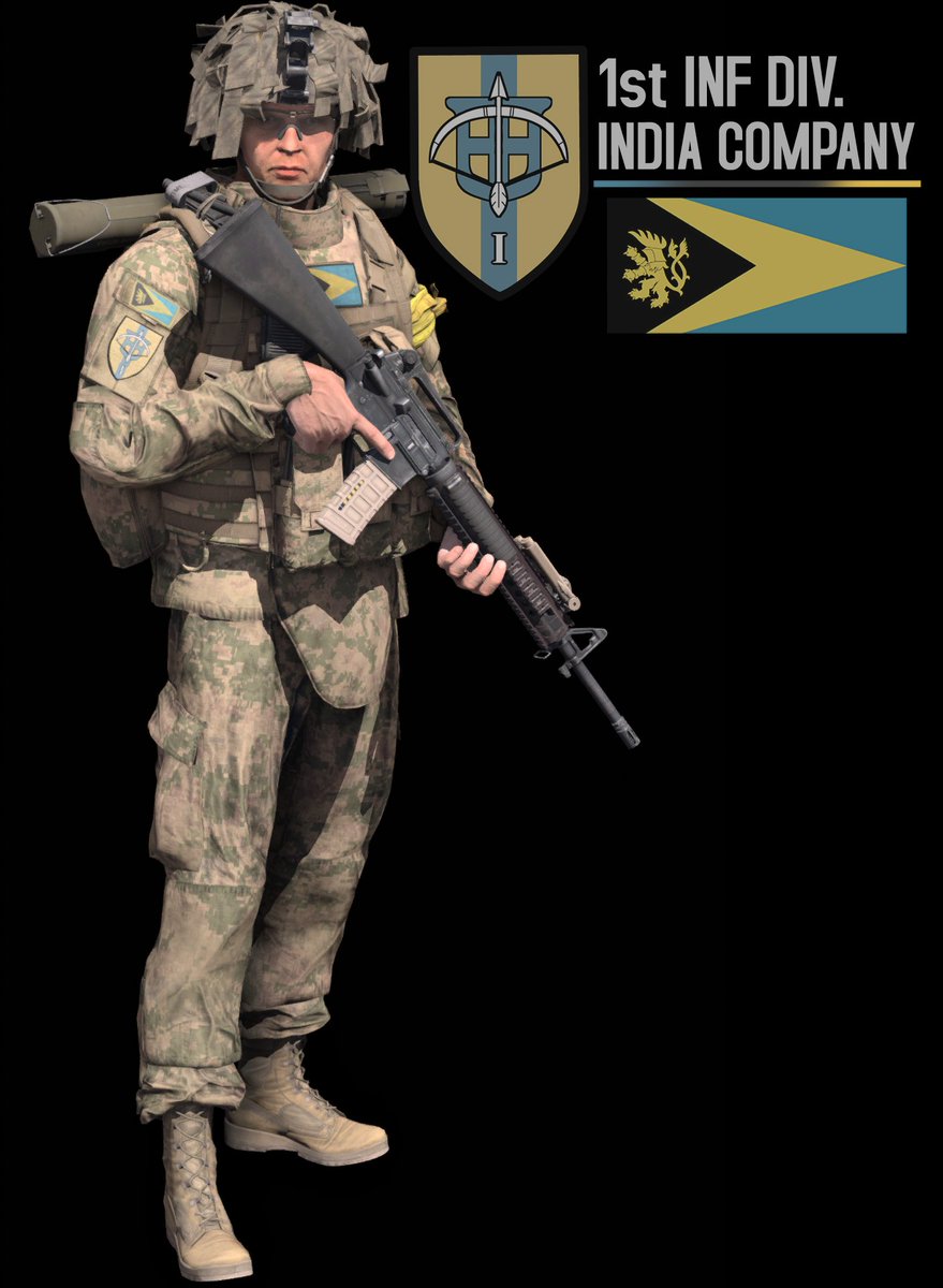 INDIA Company (Motorized Infantry) of the 1st (Formerly AAF, now FIA) Infantry Division.
#Arma3 #FIA