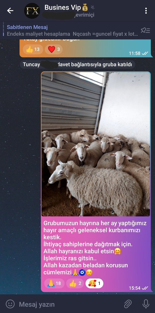 forexmekan's tweet photo. Şükür bu ayda ihtiyaç sahiplerine dağıtmak için grubumuzun hayrına kurbanımızı kestik.
Allah kabul etsin. https://t.co/IeSE8cTWPs